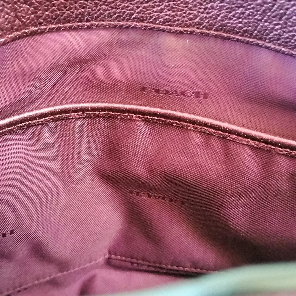 Coach Purple Leather Satchel - Picture 14 of 16